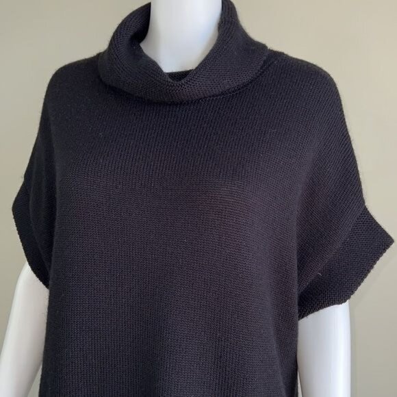 Coldwater Creek Wool Blend Cowl Neck Sweater in Black - M - Picture 5 of 8